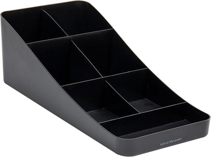 Mind Reader Cup and Condiment Station, Countertop Organizer, Coffee Bar, Kitchen, Stirrers, 7.25" L x 15.5" W x 5.25" H, Black (Pack of 4)