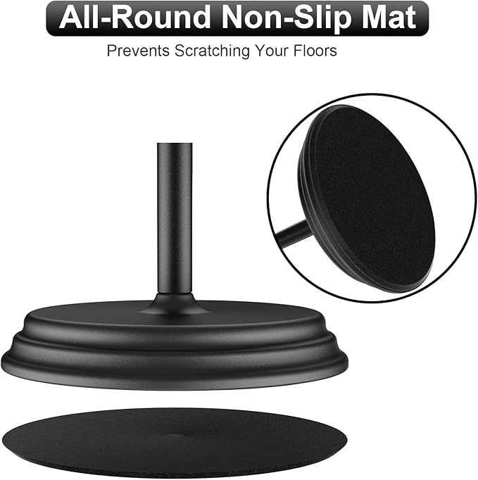 KASUNTO Toilet Paper Holder with Rustproof, Metal Free Standing Toilet Paper Stand Storage for Bathroom, Tissue Paper Roll Holder for Bathroom Accessories (Black)