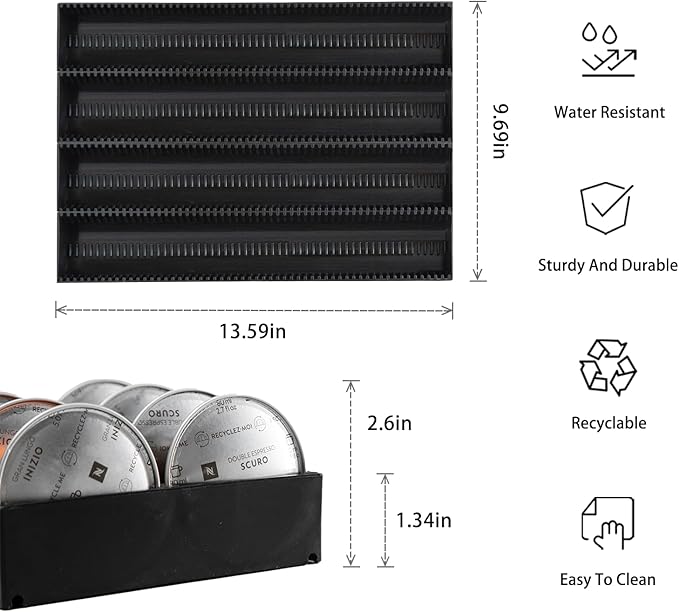 Coffee Pod Storage Holder Drawer Insert for Counter Compatible with Nespresso Vertuoline Capsules, Nespresso Pod Holder for Nespresso Vertuo for Home, Office, Coffee Station (2 Packs)