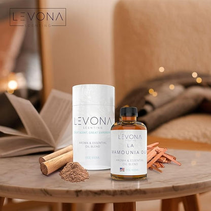Levona Scent Essential Oil - Fresh Aroma for Home, Office, Hotel & Spa, Perfect in Humidifiers and Diffusers, Luxury Fragrance, with Citrus, Rosewood, Amber Notes - 500ml/ 17 fl oz, La Mamounia Dup