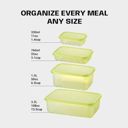 LocknLock HLE5600 Fresh-Block Plastic Food Storage Container with Lid for Fruits, Veggies, Produce, Meal Prep, Leftovers, BPA-Free, Airtight, Leakproof, Microwave, Dishwasher, Freezer-Safe, 3.2L