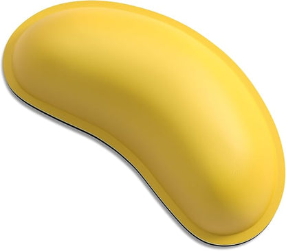 Dapesuom Mouse Wrist Rest, Ergonomic Memory Foam Mouse Wrist for Computer Desk Mats Support, PU Leather Hand Rest Pad Cushion for Gaming, Laptop, Men, Women, Pain Relief & Easy Typing, Apricot Yellow