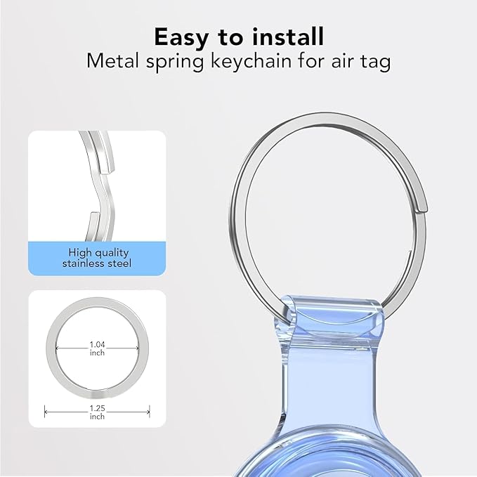 Compatible with AirTag Holder Case Keychain 4 Pack, for AirTag 1st & 2nd Generation Key Chain Ring Case Cover for Air Tag Holder GPS Tracker Item Air Tags Finders Air Tagholder for Kids,Bags,Luggages
