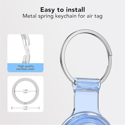Compatible with AirTag Holder Case Keychain 4 Pack, for AirTag 1st & 2nd Generation Key Chain Ring Case Cover for Air Tag Holder GPS Tracker Item Air Tags Finders Air Tagholder for Kids,Bags,Luggages