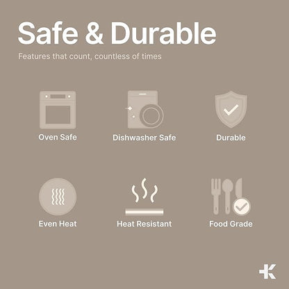 Stainless Steel Stockpot with Lid 5 Quart, Durable 18/8 Stainless Steel, Impact-Bonded Base for Even Heating, Riveted Handles, Oven & All Stove Compatible, Safe Up To 500°F (260°C)