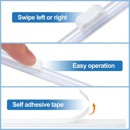 PATIKIL 8pcs Plastic Wrap Cutter, 13in Plastic Wrap Slide Cutter Self Adhesive, White