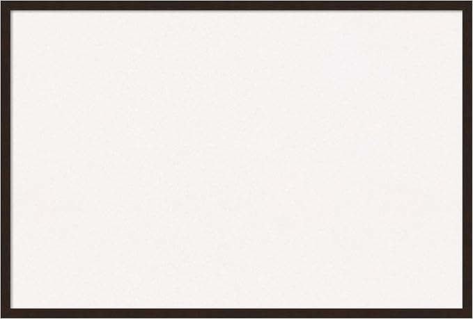 Amanti Art White Cork Board for Wall, 25x37 Vision Board with Brown Wood Frame, Large Corkboard Office Decor for Home Organization, Rustic Farmhouse Corkboard Pinboard to display items for home