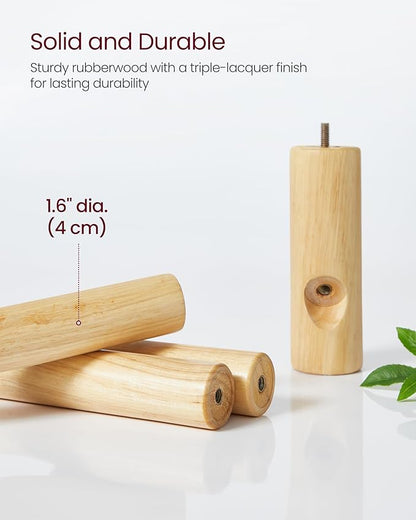 VASAGLE Solid Wood Coat Rack, Free Standing Tree-Shaped Coat Rack with 8 Hooks, 3 Height Options, for Clothes, Hats, Bags, Living Room, Bedroom, Home Office, Caramel Brown URCR04WN