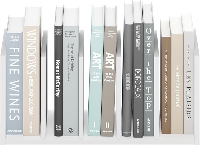Furinno Hermite Desk Organizers and Accessories with File Holder, Office Organization, Desk Top Book Shelf, for Office Supplies, Plain White