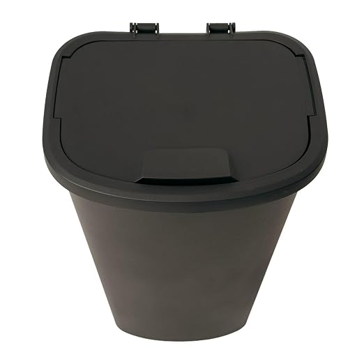 Kitchen Trash can, 11 gallons, Black, Plastic, flip-top, Suitable for Kitchens, bathrooms, and Offices.