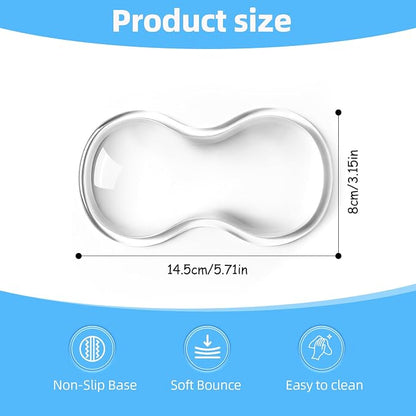 Mouse Wrist Rest Pad, Gel Mouse Wrist Rest, Comfortable Cool Silicone Gel Ergonomic Cushion,Non-Slip Base Wrist Support Cushion for Gaming, Computers, Laptops, Office Transparent
