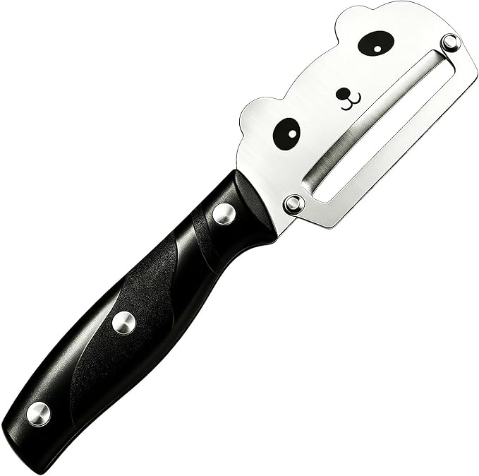 TEEVEA Vegetable Peeler, Stainless Steel Cat-Shaped Blade, PP Handle | Multifunctional Zero Snag: Smooth Peeling for Potatoes, Apples, Carrots, Rust Resistant, Lightweight Kitchen Prep Gadget