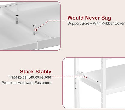 X-cosrack 12" Wide 100LBS Loading-Bearing Heavy Duty Kitchen Storage Shelf, Expandable Cabinet Shelf Organizer, Stackable Adjustable Storage Shelves for Kitchen Cabinet Cupboard Pantry Counter