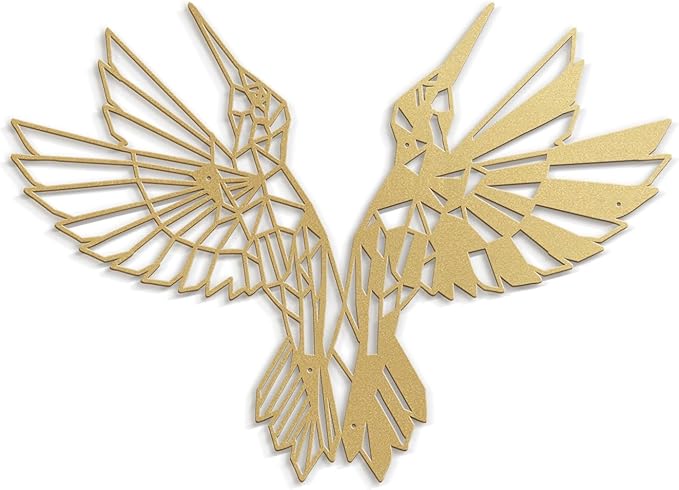 SIGNLEADER Metal Wall Art Decor Birds Dance Modern Abstract Wall Sculpture Hangings Home Decoration for Living Room, Bedroom, Bathroom, Kitchen, Outdoor - 24" Gold