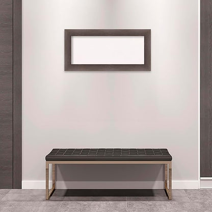 Amanti Art White Cork Board for Wall, 17x35 Vision Board with Brown Wood Frame, Medium Corkboard Office Decor for Home Organization, Country Rustic Corkboard Pinboard to Display Items for Home