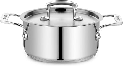 Stainless Steel Stockpot with Lid, 2 Quart, 18/8 Steel