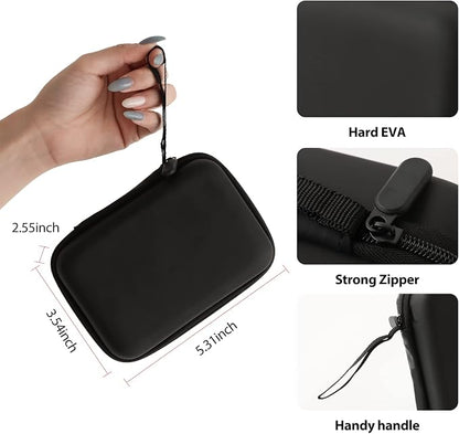 TUGUAI Label Maker Case Compatible with Phomemo D30 JADENS D110 NiiMbot D11 SUPVAN E10 Label Maker Printer, Organizer for Labels Makers Tape, Charging Cable (Box Only, Black)