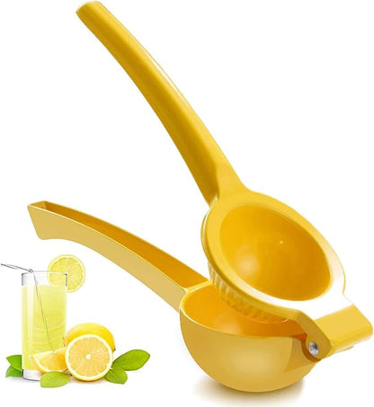 Y-ME Manual Juicer Citrus Lemon Squeezer, Fruit Juicer Lime Press Metal, Professional Hand Juicer Kitchen Tool(Yellow）