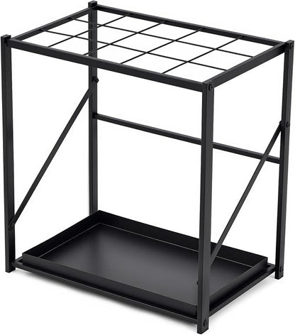 Colingmill Folding Umbrella Storage Stand Rack Holder Organizer Free Standing Umbrella Rack with Removable Drip Tray for Entryway Home Office Hotel Entry Hallway(L18.31 X W11.89 X H19.69 Inch)