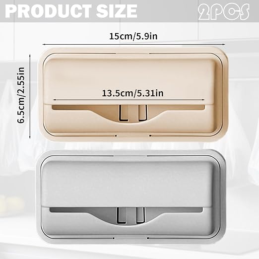 2 Pcs Small Trash Bag Dispenser,Trash Bag Dispenser for Bottom of Can,Trash Bag Holder Dispenser,Garbage Bag Dispenser Kitchen Bathroom Toilet Storage Organization