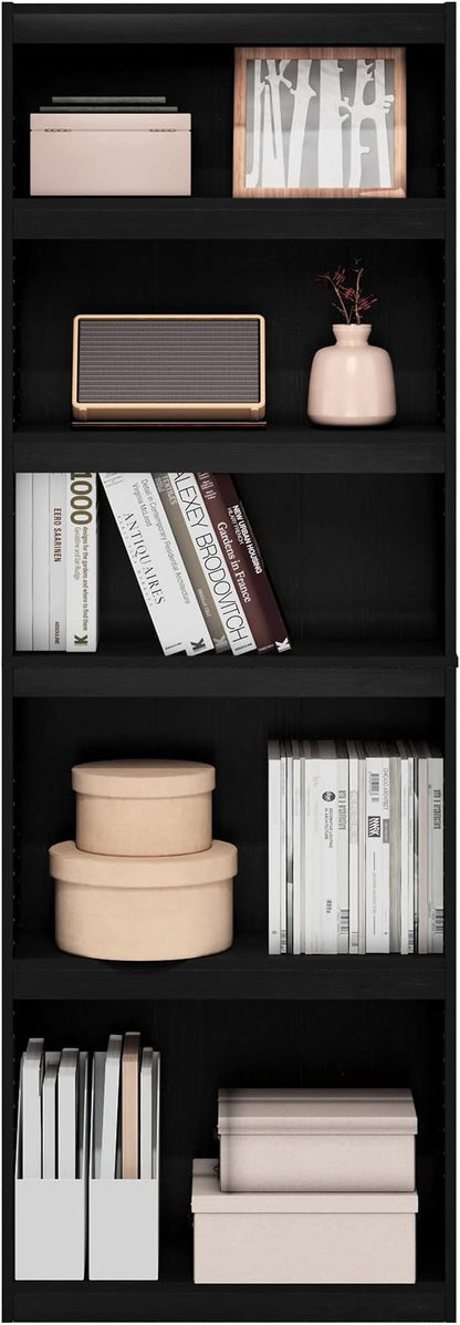 Furinno Jaya Enhanced Home 5-Tier Shelf Bookcase, Blackwood