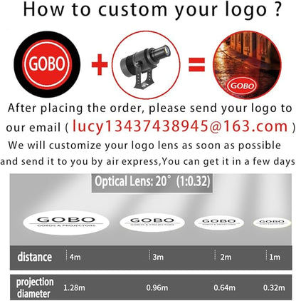 110W Custom GOBO P𝐫𝐨𝐣𝐞𝐜𝐭𝐨𝐫 Led Logo Lights Image for Store Business Outdoor and Indoor I𝐩𝟔𝟕 Waterproof with Remote Control (110, Watts)