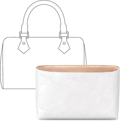 Handbag Organizer Insert for LV Nano Speedy, Custom Fit Inside Premium Vanile Lightweight Water Resistant Purse Insert Accessories