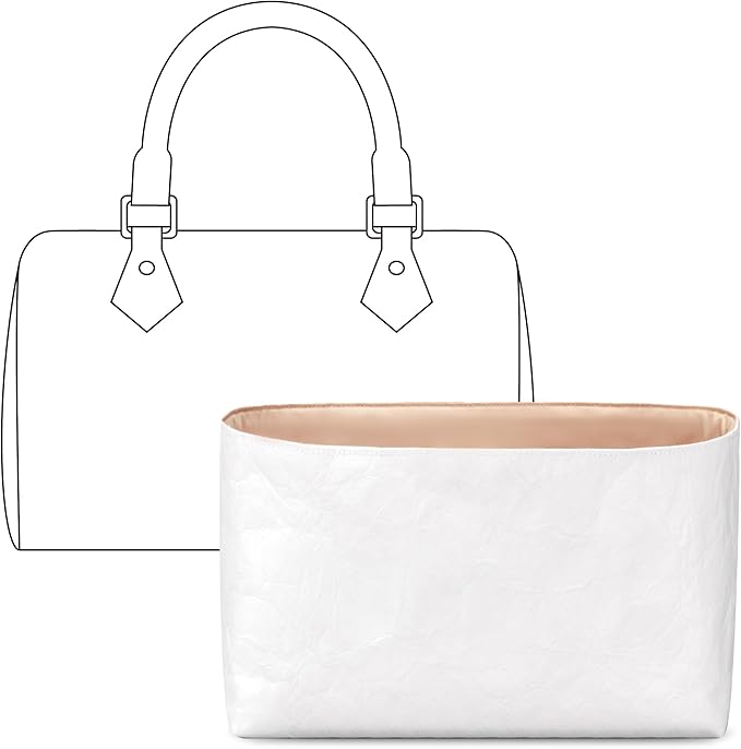 Handbag Organizer Insert for LV Speedy 20, Custom Fit Inside Premium Vanile Lightweight Water Resistant Purse Insert Accessories