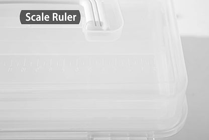 Flower River 11(in) Versatile Three-Layer Folding Organizer Box,Ideal for Art & Crafts,Toys,Sewing Supplies,Jewelry and Tools,Storage with Dual Trays,Elegant White