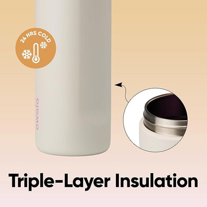 Owala FreeSip Insulated Stainless Steel Water Bottle with Straw, BPA-Free Sports Water Bottle, Great for Travel, 32 Oz, Daybreak