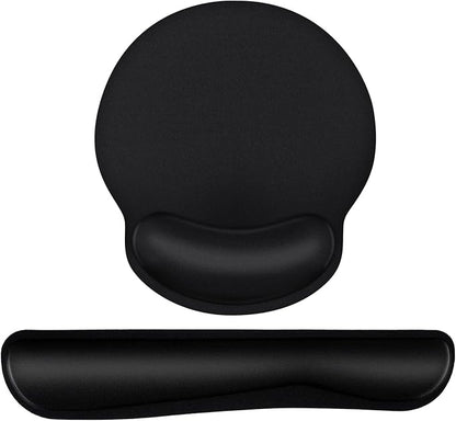 Mouse Pad and Keyboard Wrist Rest- Ergonomic Wrist Rest for Computer Keyboard and Mouse Pad, Memory Foam Wrist Support for Comfy Typing, Ideal for Laptop, Office, Gaming
