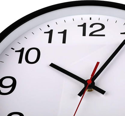 OceeK 12 Inch Wall Clock, Modern Wall Clocks Battery Operated, Silent Non-Ticking Analog Classic Clock Decorative,Black