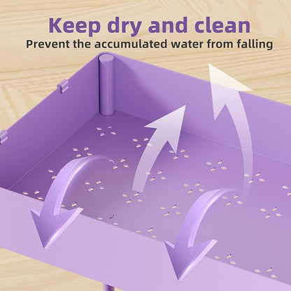 Simple Trending Under Sink Organizer 2 Pack, Sink Pull-Out Sliding Storage Cabinet, 2-Tier Under Shelf Organizer for Kitchen Bathroom, Purple