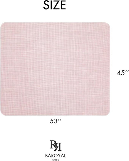 BARoyal Office Chair Mat for Hardwood Floor Under Desk Computer Rolling Chair Mat for Wood/Tile Floor Non-Slip Heavy Duty Desk Rug PVC Plastic Hard Floor Protector 45" x 53"(Blush)