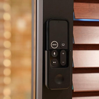 elago Universal Remote Holder Mount Compatible with Apple TV Remote and All Other Remote Controls - Adhesive Tape or Screw Mounting Options, Available Wired Charging [Small] [1st Gen] [Black]