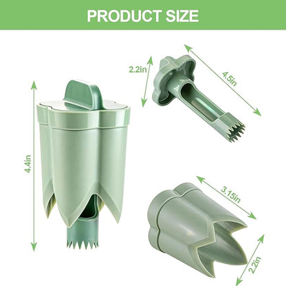 2PCS Pepper Corer,Chili Seed Remover Tool,Durable ABS Kitchen Gadget for Bell & Chili Peppers, 2-in-1 Design, Easy Twist Use, Ideal for Home Cooking, Camping(Green)