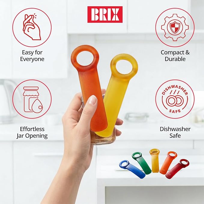 Brix Original Jar Pop Opener, Great for Kids, Arthritis, and Carpal Tunnel Sufferers, Assorted Frosted Colors (Color May Vary) Pack of 1