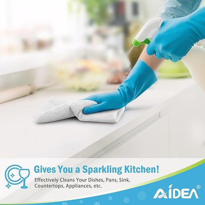 AIDEA Microfiber Cleaning Cloth White-800PK, Soft Microfiber Towels for Cars, Absorbent Cleaning Rags, Lint-Free Streak-Free Wash Cloths for House, Kitchen, Window,11.5"×11.5"