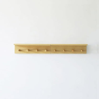 Entrance Coat Rack ，Coat Hooks, Wall-Mounted Wooden Hook Rack, Wall-Mounted Shelves are Very Suitable (Oak Color Finish—A-2)