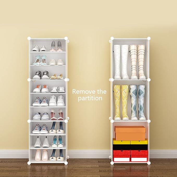 12 Tier Portable Shoe Shelf Storage Shoe Rack Organizer 96 Pair Shoe Storage Cabinet with Transparent Door Easy Assembly Plastic Stackable Shoe Box Free Standing DIY Expandable Large Capacity