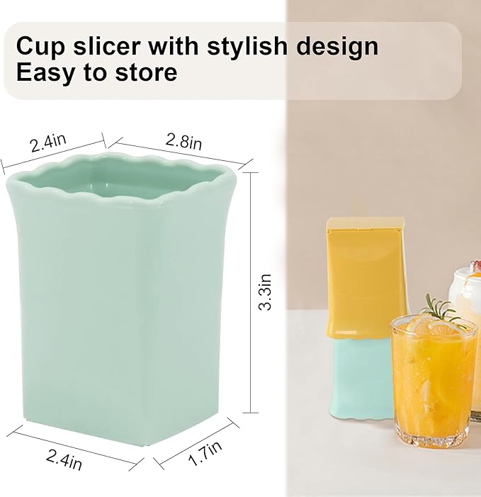2Pcs Strawberry Slicer Cup：Fruit Slicer Cup for Strawberry Egg Banana Mushroom Cucumber Kiwi and Veggie Salad Speed Cutter the Kitchen Portable Slicing Tool (2pcs)