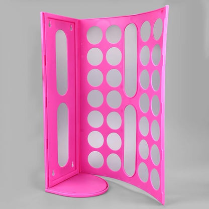Lunies Wall Mount Bag Dispenser Large Capacity Plastic Bag Vinyl Holder - Multiple Large Holes for Easy Access Bags Great for Shopping Bags/Grocery Bags/Vinyl Storage Pink 2 Pack