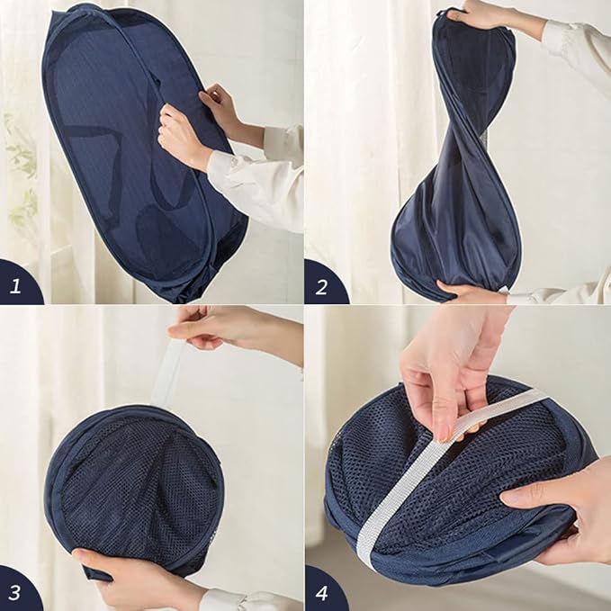 4 Pcs Collapsible Laundry Baskets, Opening Laundry Hamper, Foldable Laundry Basket, Dirty Clothes Basket for Clothes & Home Organization
