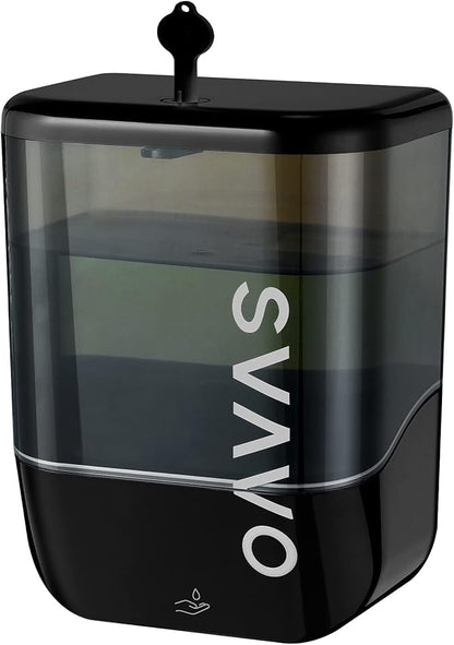SVAVO Automatic Soap Dispenser Touchless, Hand Sanitizer Dispenser Wall Mount, Electric Sensor Battery Operated for Offices Home Kitchen Bathroom Hotel Restaurant Commercial, 34oz/1000ml Black
