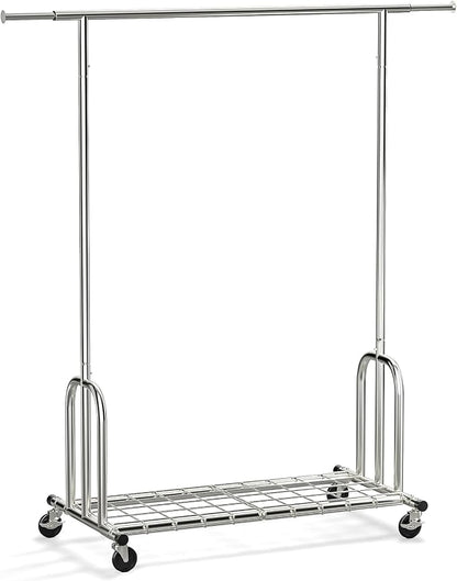 TigerParty Heavy Duty Clothes Rack,Load 600 LBS,Metal Garment Rack,Standing Rolling,Clothing Rack for Hanging Clothes,Portable Closet Wardrobe Rack for Bedroom Laundry Living Room