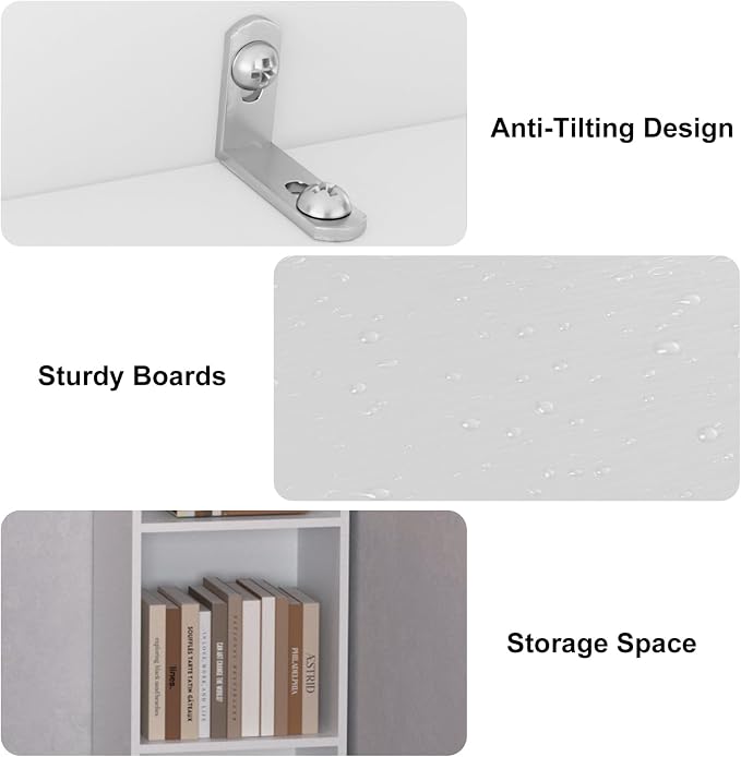 Tall Narrow Bookshelf 6-Tier Bookcase,70.5" Skinny Thin Corner Shelf Slim Storage Cabinet,Wood DVD CD Media Cube Organizer Tower Rack for Small Spaces, Bedroom, Living Room, Office,White