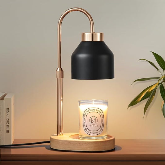 MEIXISUE Candle Warmer Lamp with Dimmer and Timer,Home Decor Lamp for Scented Jar,Electric Wax Melt Warmer,Mother's Day/Birthday for Mom/Wife,Adjustable Height,with 2 Bulbs