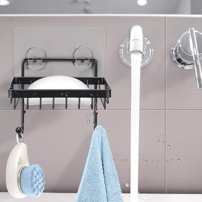 ODesign Soap Dish Sponge Holder with Hook for Bathroom Shower Kitchen Wall Mounted Rustproof Stainless Steel