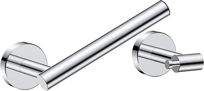 FORIOUS Toilet Paper Holder Wall Mount, Stainless Steel Rustproof Double Post Pivoting Tissue Roll Holder for Bathroom, Commercial Toilet Paper Dispenser, Chrome