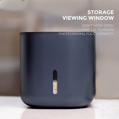 Zuutii Rice Storage Container, Dry Food Storage Bin, Pet Dog Cat Food Dispenser, 6.9Qt Large Storage Bin with Lid & Measuring Cup, Airtight Silicone Sealed & Moisture Proof, for Grain Cereal Soybean